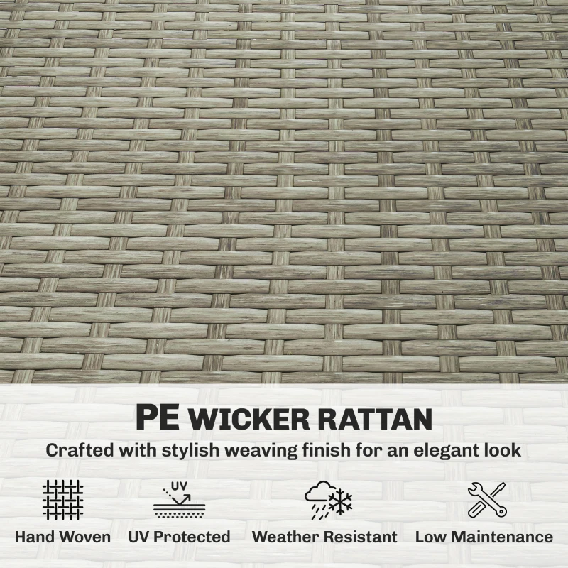 Outsunny Patio Outdoor Swivel Chairs Set of 2, PE Rattan Patio Wicker Chair with Soft Cushions, Steel Frame, Cream White