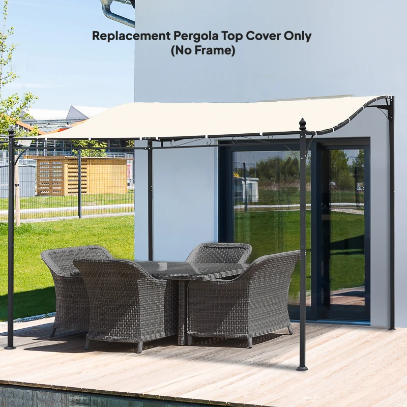 Pergola Canopy Replacement, Pergola Shade Cover for 10' x 10' Pergola (Outsunny 84C-038 Series), Beige