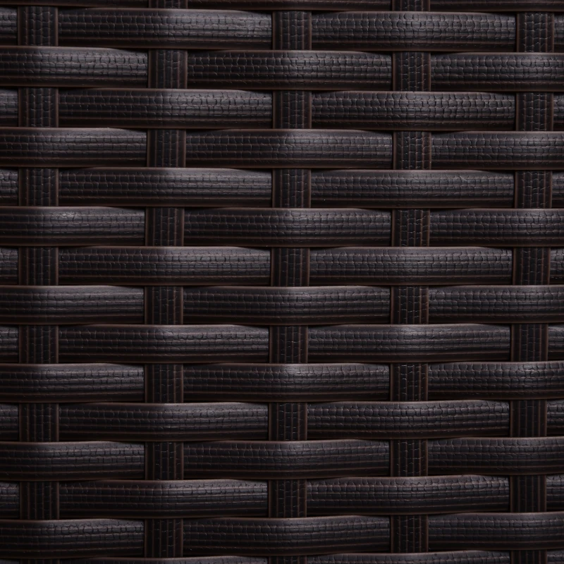 Outsunny Patio PE Rattan Storage Cabinet, Wicker Pool Cabinet Organizer, Outdoor Towel Rack for Pool with 3 Drawers, Brown