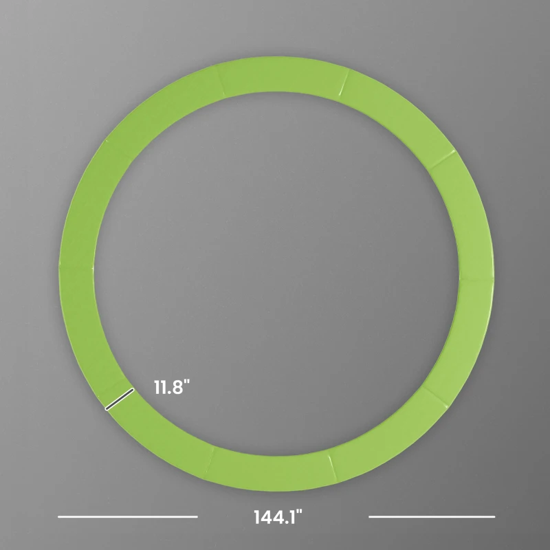 Soozier 14FT Trampoline Spring Cover, Safety Trampoline Pad Replacement, Waterproof and Tear Resistant, All Weather Trampoline Accessories, Green