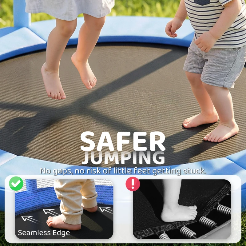 Outsunny Φ5FT Kids Trampoline with Enclosure Net for Age 3 to 6 Years Blue