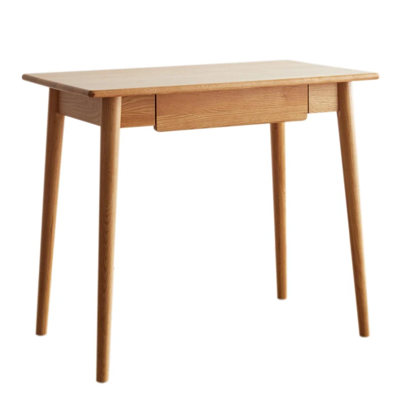 Sturdy Computer Desk with FAS-Grade Oak and Anti-Scratch Finish, Slim Work Desk for Home Study, 31.5″ L x 19.5″ W x 30″ H, Oak