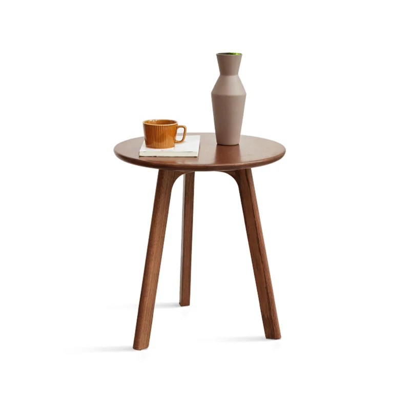 Stylish End Table with 3-Leg Stable Design & Non-Slip Pads, Versatile Side Table for Living or Bedroom, 17.5″ L x 17.5″ W x 19.5″ H, Walnut