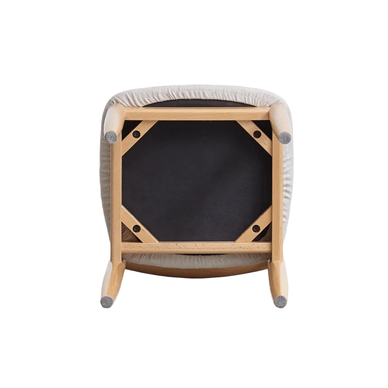 Practical Makeup Stool Bench with Clean-Lined Sturdy Frame, Compact Side Bench for Dining Room, 14″ L x 14.5″ W x 20.5″ H, Natural