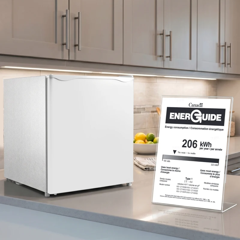 HOMCOM 1.1 Cu. Ft. Mini Freezer, Compact Upright Freezer with Reversible Door, Removable Shelf, Adjustable Temperature, White