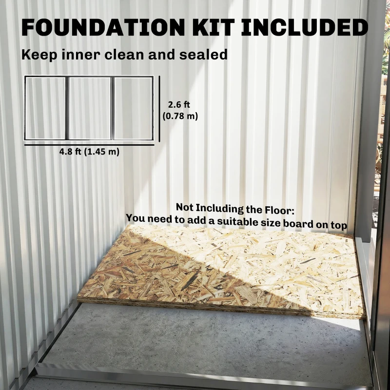 Outsunny Outdoor Sheds Storage, Small Steel Lean-to Shed with Adjustable Shelf, Lock, Gloves, 5' x 3' x 6', Dark Gray