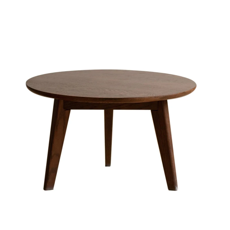 Mid Century Coffee Table with 2-Tier Design & Non-Toxic Finish, Low-Profile Side Table for Living Room, 23.5″ L x 23.5″ W x 13.5″ H, Oak