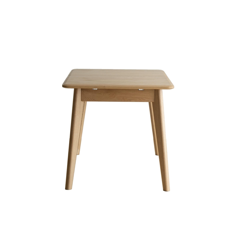 Extendable Dining Table with Diagonal Legs & Rounded Corners, Versatile Kitchen Table for 6-8 People, 59″ L x 31.5″ W x 29.5″ H, Light Oak