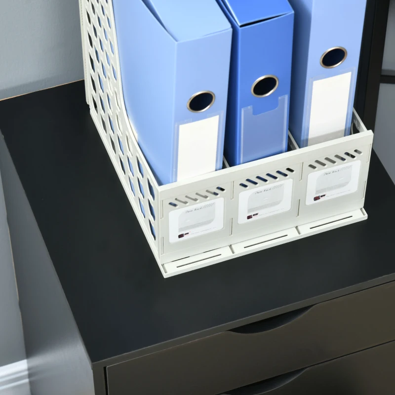 HOMCOM File Cabinet with 5 Drawer Wheels, 15.7" x 15.7" x 26.4", Black