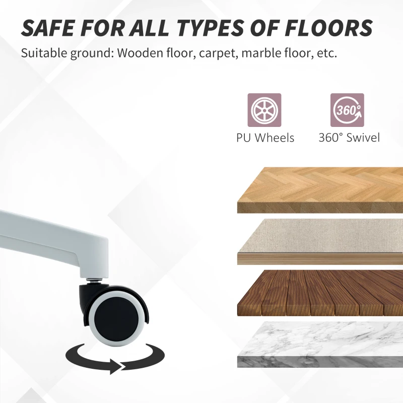 HOMCOM Ergonomic Office Chair, Swivel Desk Chair with Adjustable Lumbar Support, Headrest and Height, Flip-up Armrests, Pink