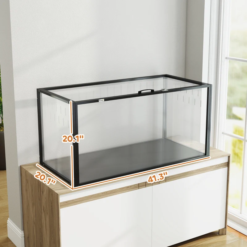 PawHut Large Acrylic Hamster Cage, Chewproof Guinea Pig Cage with Openable Top, for Hedgehog, Dwarf Hamster, Rat