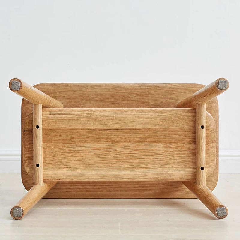 Solid Oak Coat Rack Bench with Shoe Storage and Coat Hanger, Entryway Bench for Compact Apartments, 31.5″ L x 13.5″ W x 65.5″ H, Natural