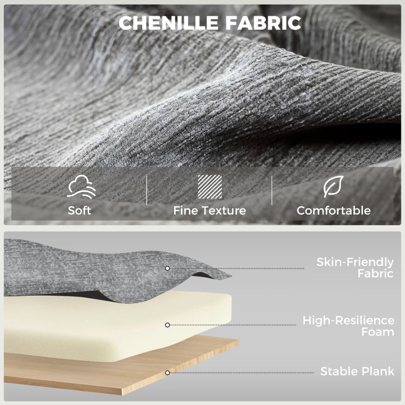 HOMCOM Power Recliner Chair, Chenille Upholstered Recliner Chair with USB Ports, Footrest, Dark Grey