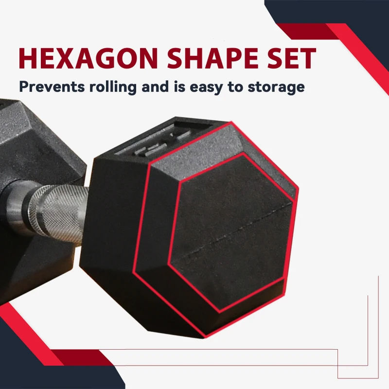 Soozier 2 x 20lbs Rubber Dumbbells Weight Set, Dumbbell Hand Weight for Body Fitness Training for Home Office Gym, Black