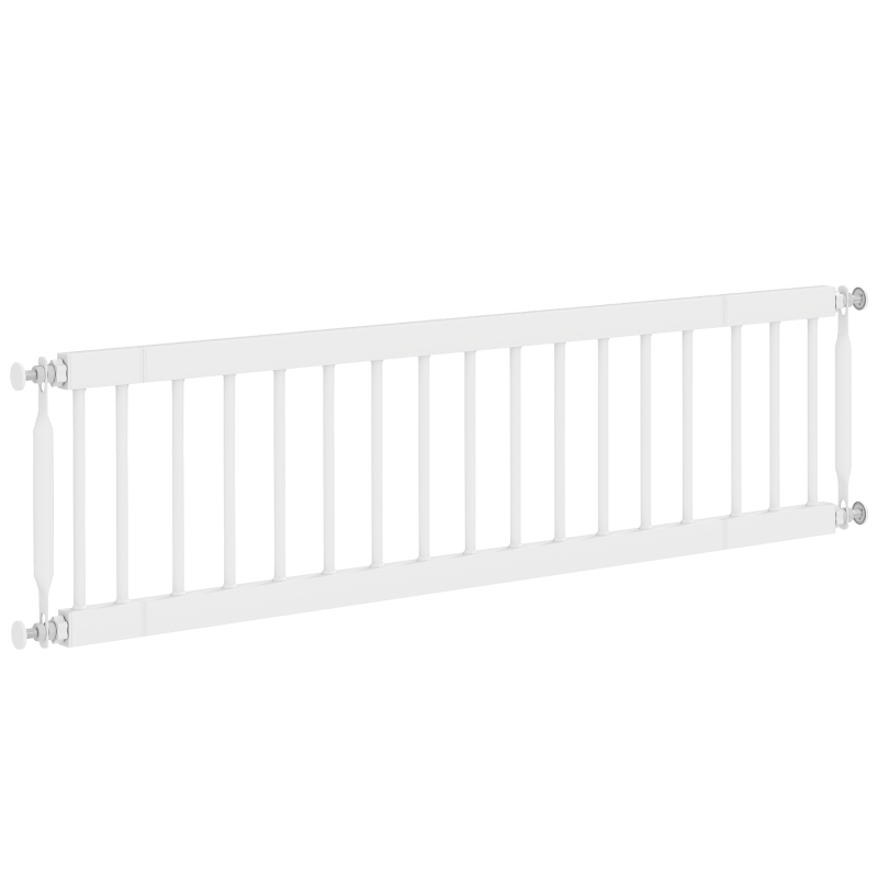 PawHut 26"-37" Dog Gate, Adjustable Pet Gate, Fits 10" Tall with 2 Extension, Pressure Mount Kit for Stairs and Doorways, White