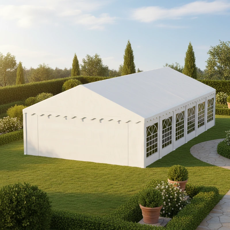 Outsunny 20' x 40' Party Tent, Outdoor Canopy Tent with Removable Sidewalls, 12 Windows for Parties, Wedding, Events, BBQ, White
