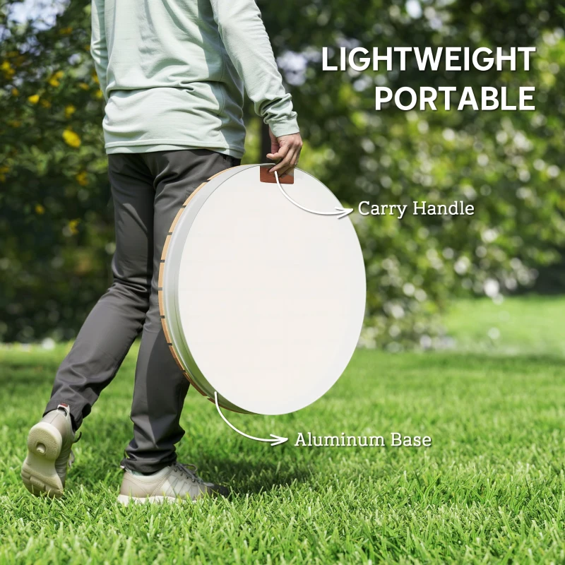 Outsunny Foot Control Outdoor Shower Kit Portable Camping Shower Adjustable Aluminum Weatherproof