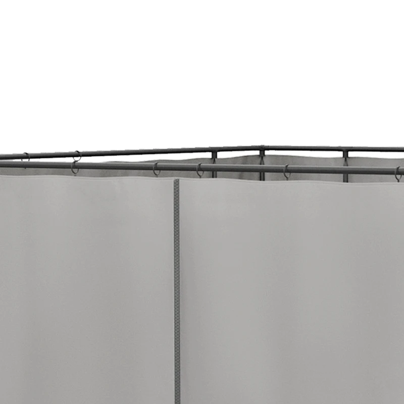 Outsunny 9.84' x 9.84' Gazebo Sidewall Set with Hooks/C-Rings, Gray