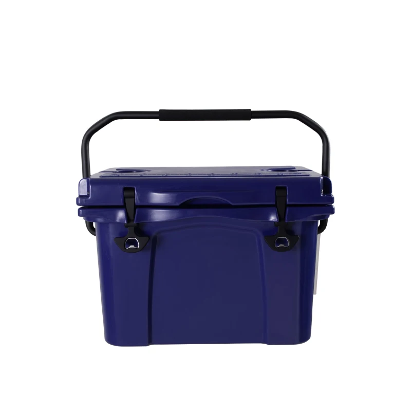 Insulated Portable Hard Cooler with Impact-Resistant Construction, Outdoor Ice Chest for Extended Travel, 21.5″ L x 15.5″ W x 15.5″ H, Blue
