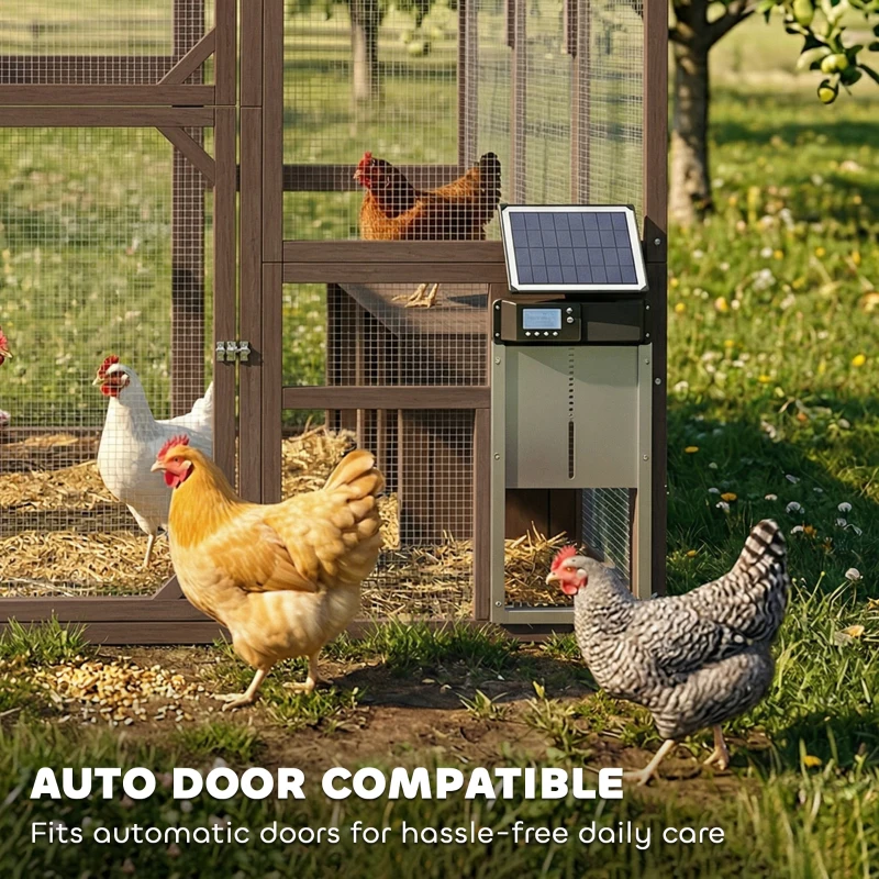 PawHut Large Wooden Chicken Coop for 8-10 Hens, Walk-in Chicken Run with Waterproof Cover, Nesting Boxes and Perches
