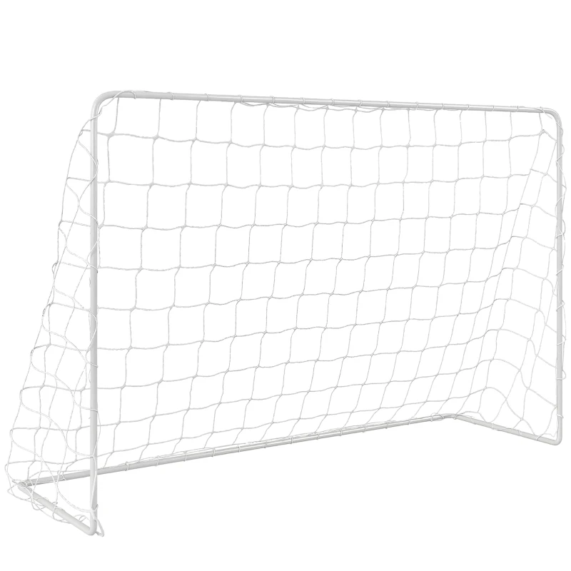 Soozier Soccer Goal, 6 x 4ft Portable Practice Soccer Net with Nylon Mesh, Steel Frame, for Indoor and Outdoor Use