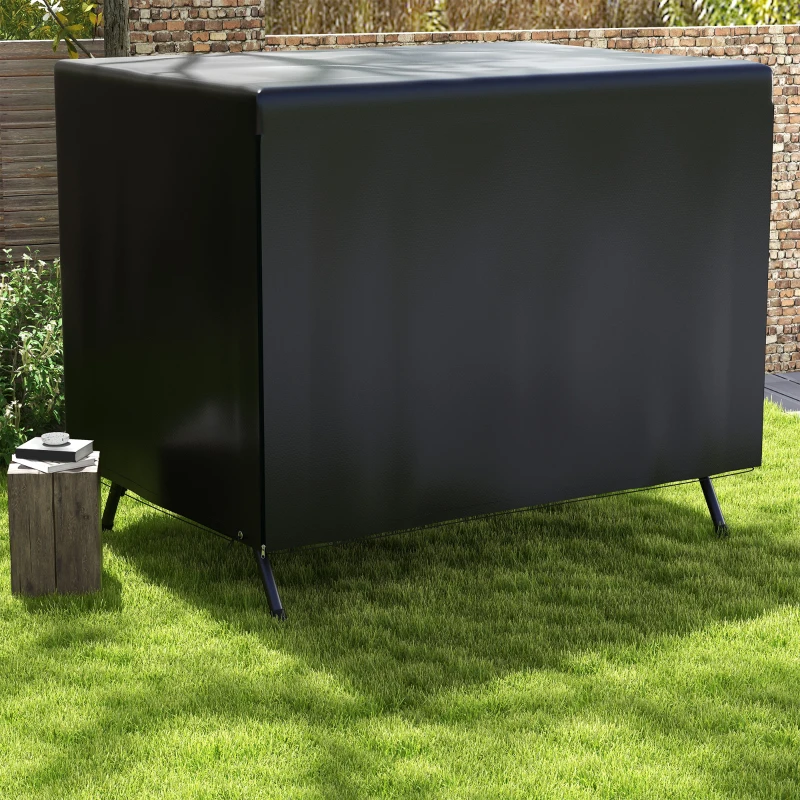 Outsunny 3-Seater Patio Swing Cover, Outdoor Garden Furniture Protection, 85" x 61" x 59", Black