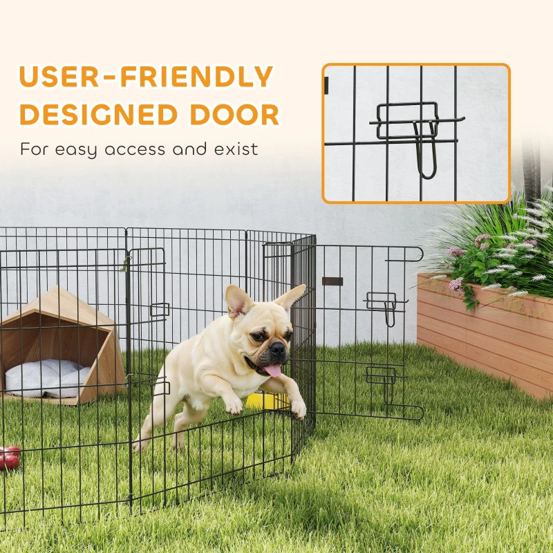 PawHut 24inch Foldable Metal Exercise Pet Playpen Yard Dog Puppy Kennel Cage 12 Panels