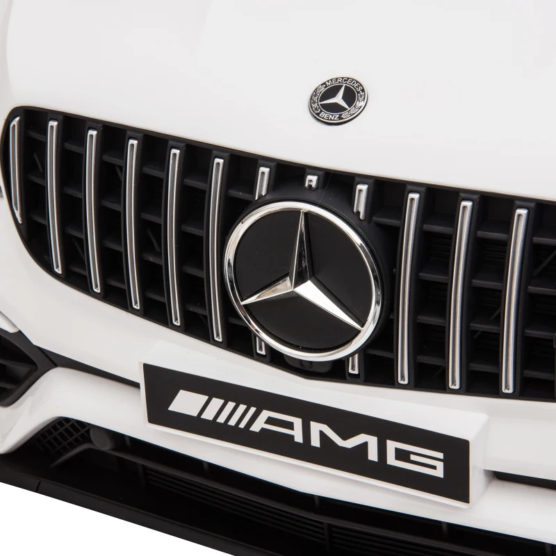 Aosom 12V Toddler Ride On Car with Remote Control, Mercedes Benz AMG GLC63S Coupe, Electric Car with 2 Speed, MP3 Player, Light, Horn, Songs, Suspension, White
