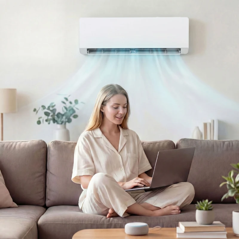 HOMCOM 18000 BTU Mini Split Air Conditioner, 22 SEER2 230V Wifi Enabled Inverter AC Unit & Heat Pump Cools up to 1250 Sq. Ft