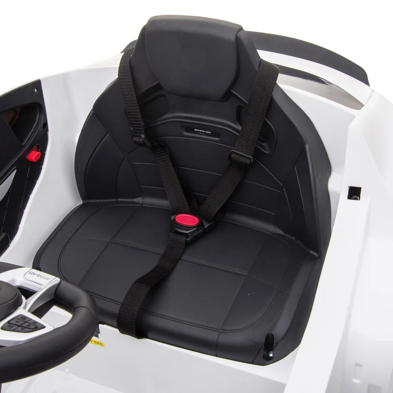 Aosom 12V Toddler Ride On Car with Remote Control, Mercedes Benz AMG GLC63S Coupe, Electric Car with 2 Speed, MP3 Player, Light, Horn, Songs, Suspension, White