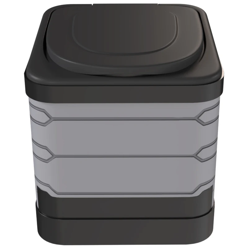 Outsunny Portable Toilet for Adults Foldable Porta Potty 12 Coagulant Packets for Camping Travel RV Outdoor Use