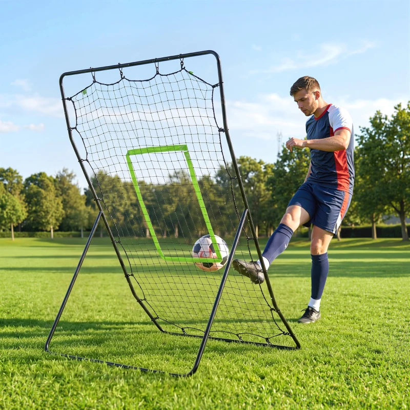 Soozier 4 x 5.7ft Volleyball Rebounder Net with Strike Zone, Baseball Lacrosse Training Net for Pitching and Fielding