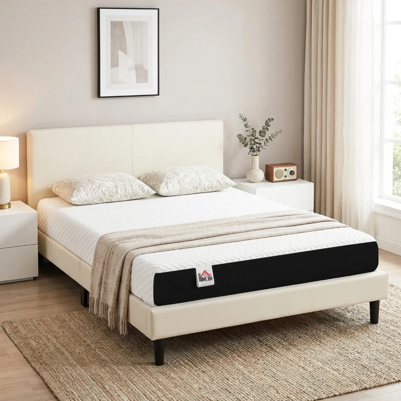 HOMCOM Full Mattress 8 Inch Memory Foam Mattress in a Box, Pressure Relief & Lumbar Support, CertiPUR-US Certified, Medium Firm