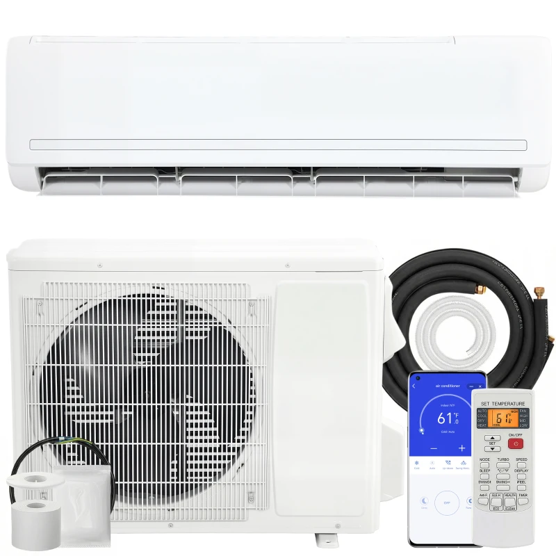HOMCOM 23000 BTU Mini Split Air Conditioner, 19 SEER2 230V Inverter AC Unit Cools up to 1500 Sq.Ft, Complete Installation Kit