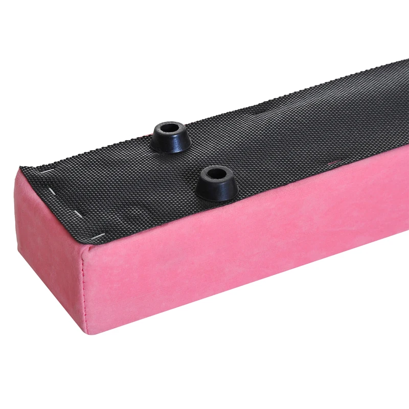 Soozier 7ft Folding Balance Beam, Gymnastics Beam with Wood Core, Pink