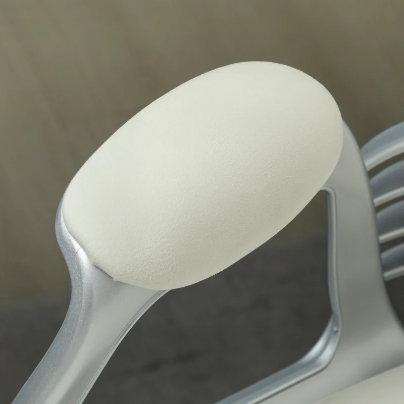 Vinsetto Vanity Office Chair, Velvet Computer Desk Chair with Swivel Wheels, Adjustable Height, Tilt Function, Off-White