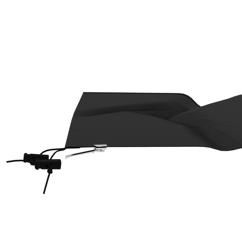 Outsunny Parasol Cover, Patio Cantilever Cover, Banana Umbrella Cover with Zipper, Black