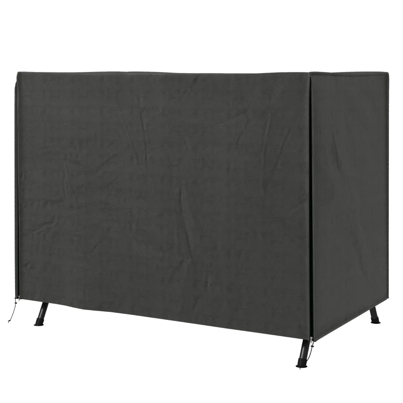 Outsunny 3-Seater Patio Swing Cover, Outdoor Garden Furniture Protection Hammock Glider Cover, 81" x 49" x 65", Dark Grey