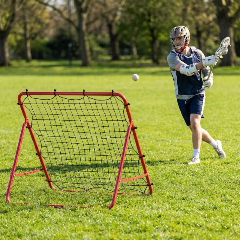Soozier Soccer Rebounder Net, 3.5 x 3ft Easy Setup Bounce Back Net with 5 Adjustable Angles