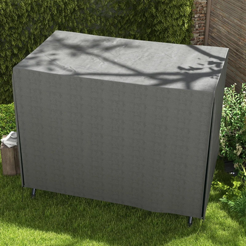 Outsunny 3-Seater Patio Swing Cover, Outdoor Garden Furniture Protection Hammock Glider Cover, 81" x 49" x 65", Dark Grey