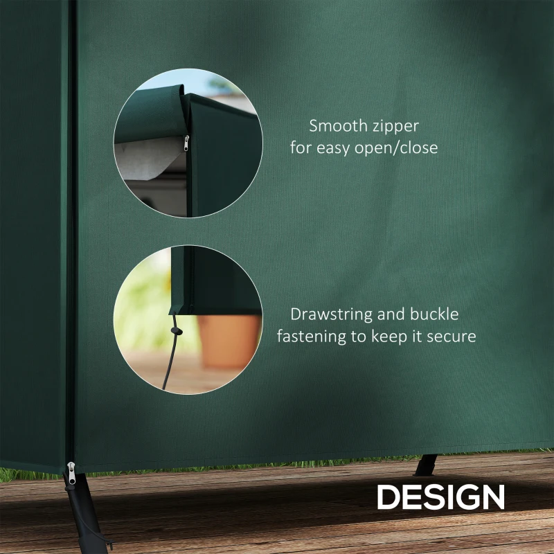 Outsunny 3-Seater Patio Swing Cover, Outdoor Garden Furniture Protection Hammock Glider Cover, 81" x 49" x 65", Dark Green