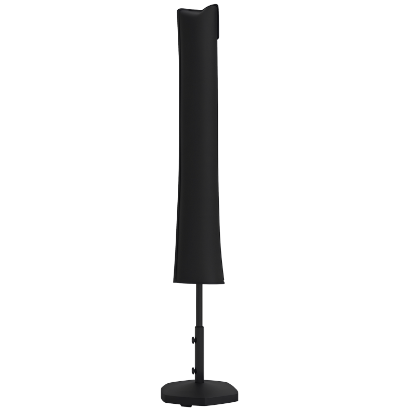 Outsunny Parasol Cover, Patio Cantilever Cover, Banana Umbrella Cover with Zipper, Black