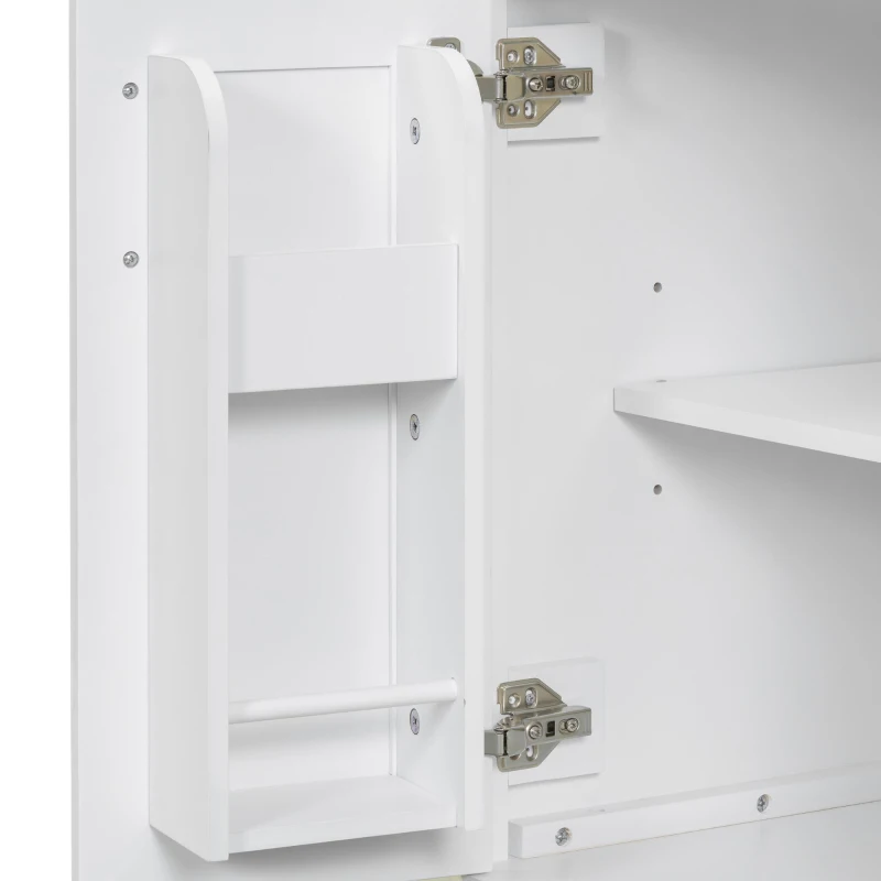 Modern Bathroom Vanity with 4 Doors, 2 Drawers and Adjustable Shelf, Freestanding Cabinet with Ceramic Sink, 48.5'' L x 18.5'' W x 34'' H, White