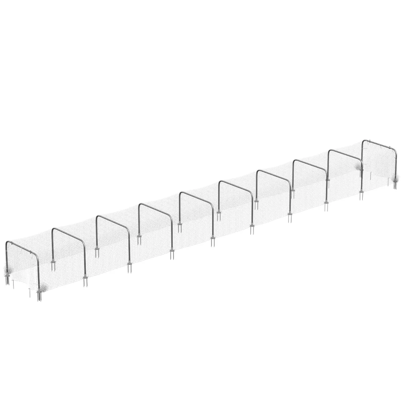 PawHut Extra Long Chicken Tunnel for Outside, 354" x 39" Galvanized Steel Chicken Run for 10-15 Chickens or Ducks