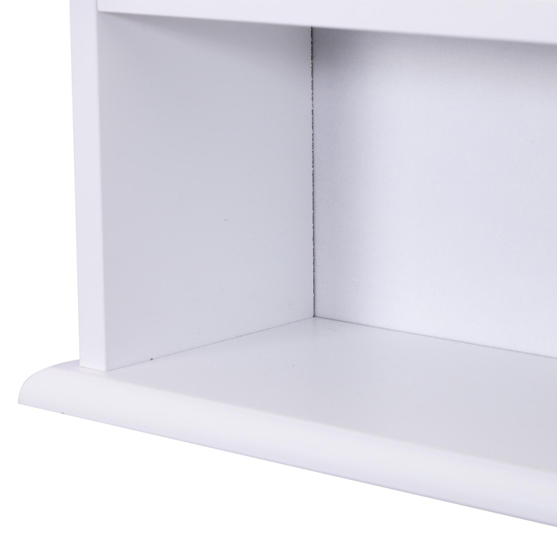 kleankin Medicine Cabinet, Wall-Mounted Bathroom Mirror Cabinet with Double Doors, Open Shelf, and Adjustable Shelf, Modern Bathroom Wall Cabinet, White