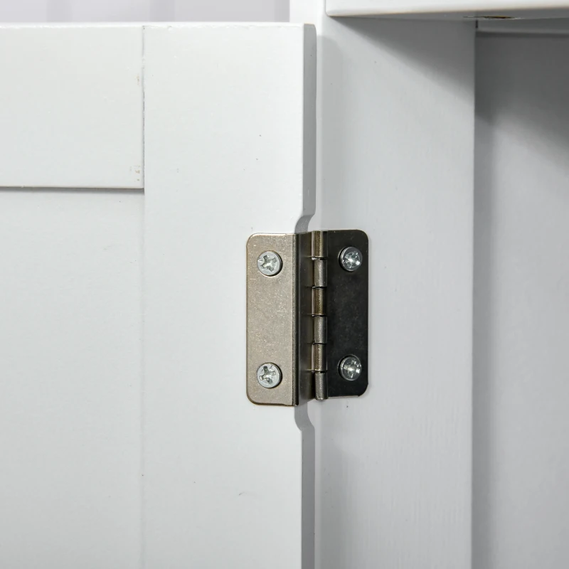 kleankin Freestanding Bathroom Floor Cabinet, Organizer Floor Tower with 2 Door, 2 Drawers, Adjustable Shelf, White