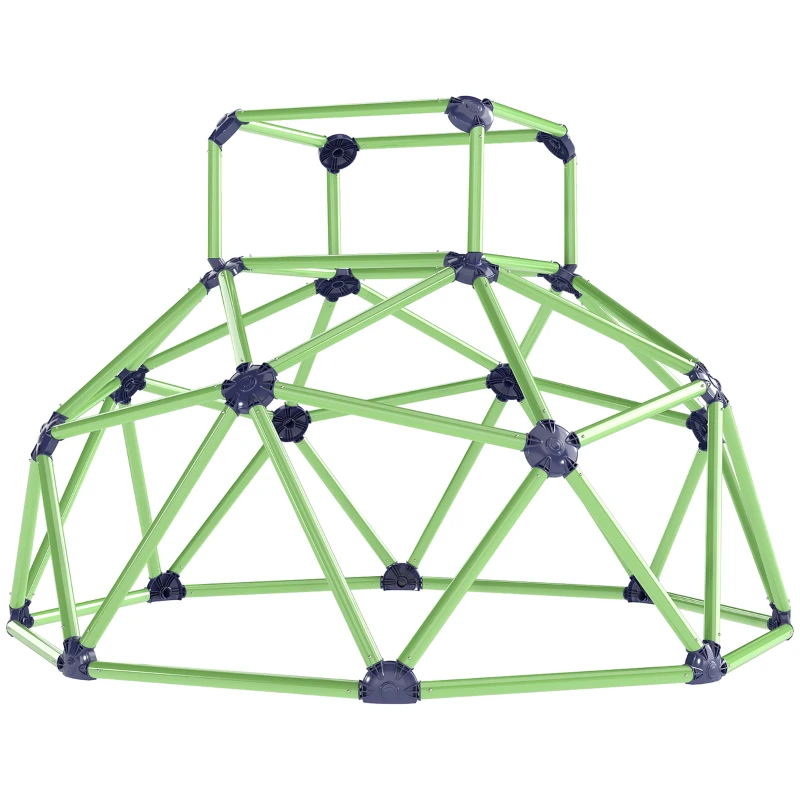 Qaba Climbing Dome, 6FT Geometric Dome Climber, Indoor Outdoor Jungle Gym Playground for Kids 3-8 Boys Girls, Green