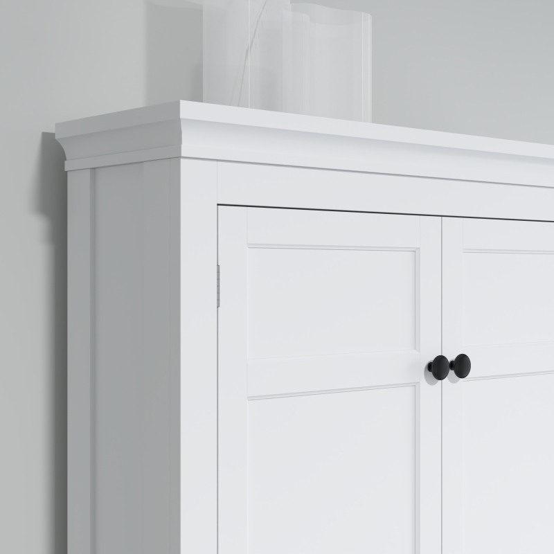 HOMCOM 3-Tier Over Toilet Storage Unit Washing Machine Cabinet Dryer Cabinet with Adjustable Shelf for Bathroom, Laundry