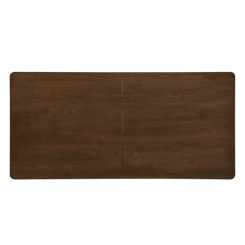 Rectangular Dining Table with Spacious Top and Sturdy Pillar Base, Walnut Kitchen Table for Dining or Office, 84'' L x 40'' W x 30'' H, Walnut