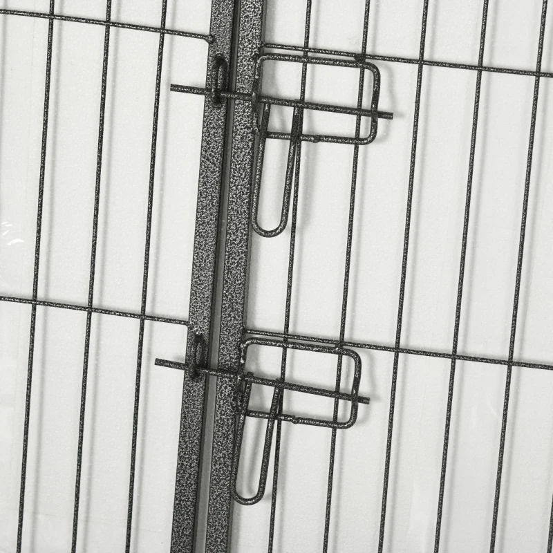 PawHut 24 Panel 31.5" Height Heavy Duty Dog Playpen for Small Medium Dogs, Grey
